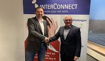 Wulf Vogel, Leiter Vertrieb IT-Services der InterConnect GmbH, und Günter Esch, Geschäftsführer der SEPPmail Deutschland GmbH; Quelle: InterConnect GmbH