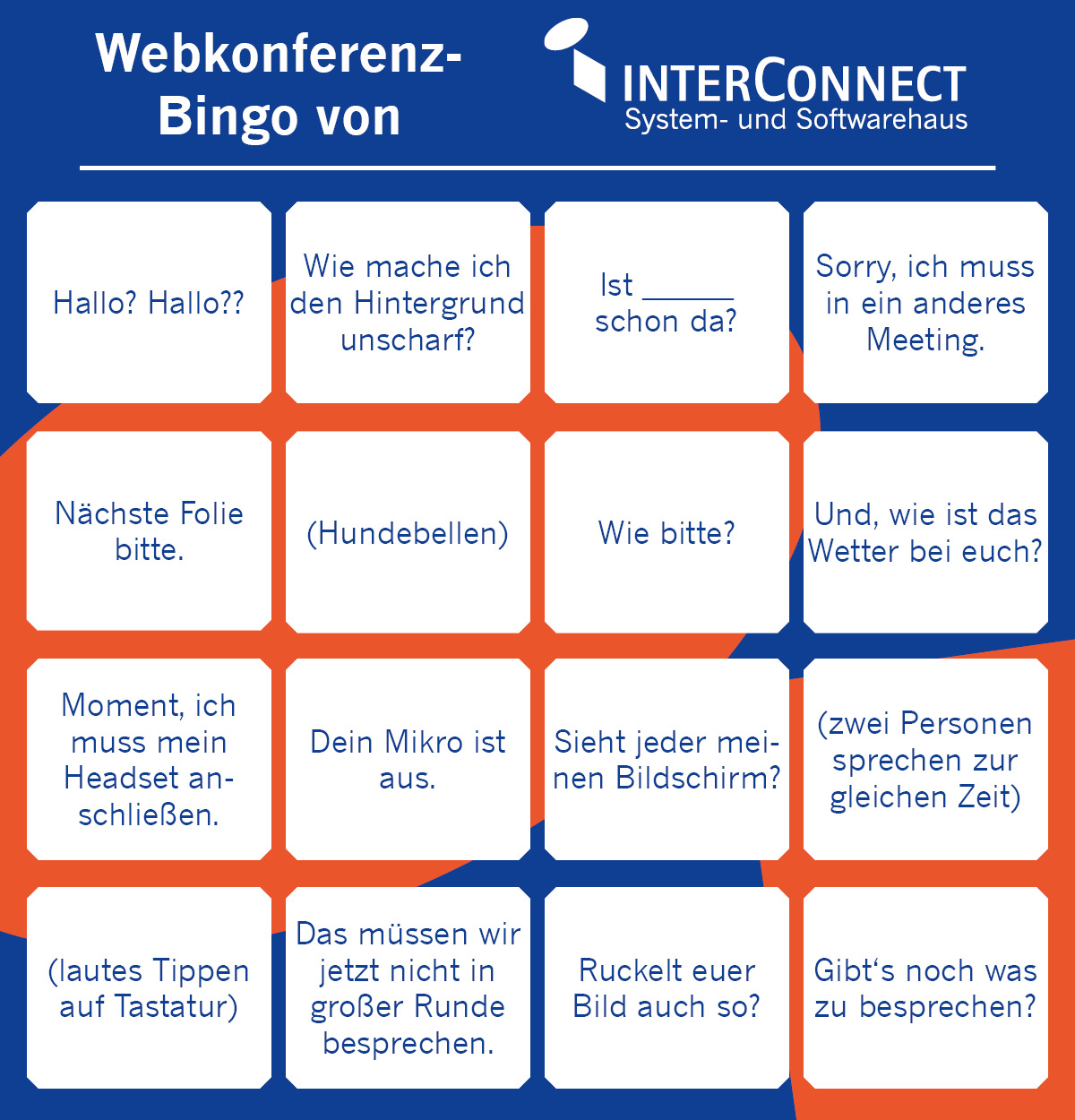 Webkonferenz-Bingo von InterConnect