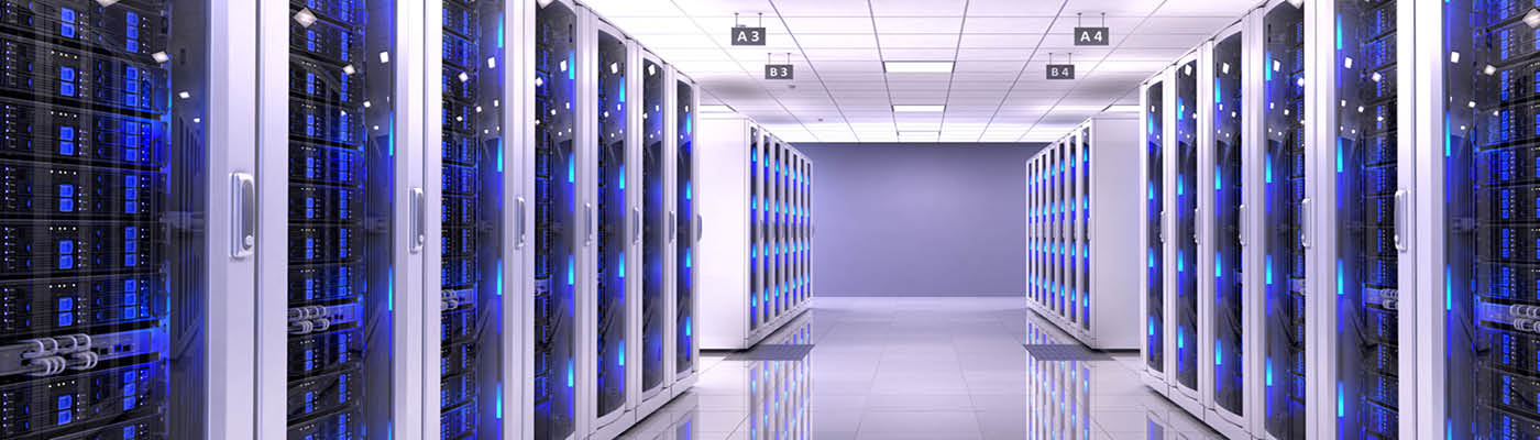 Foto eines Serverraumes im Rechenzentrum